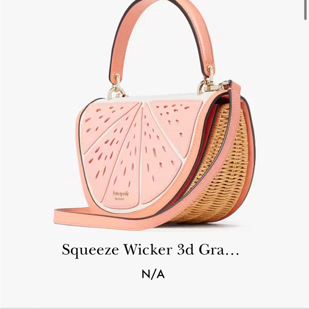 Kate Spade Squeeze Wicker 3d Grapefruit Crossbody with Wallet
